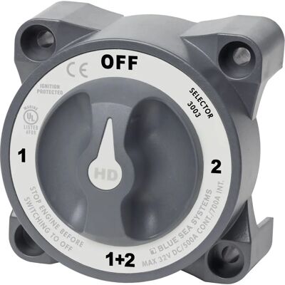 Blue Sea Systems Hd Series Battery Switch - Heavy Duty with AFD Blue Sea Systems Hd Series Battery Switch - Heavy Duty with AFD