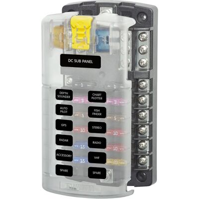 Blue Sea Systems 12-Position Fuse Block with Busbar - Fuse Block Blue Sea Systems 12-Position Fuse Block with Busbar - Fuse Block