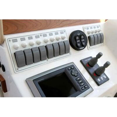 Blue Sea Systems - 8-Position Panel - White - Panel Blue Sea Systems - 8-Position Panel - White - Panel