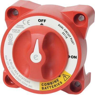 Blue Sea Systems E-Serie Dual Circuit Schalter - Rot Blue Sea Systems E-Serie Dual Circuit Schalter - Rot