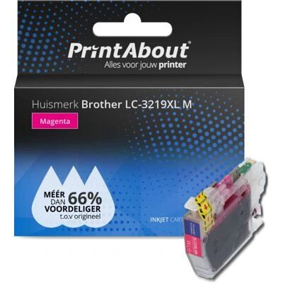 PrintAbout LC-3219XL M Magenta Hoge capaciteit inktcartridge PrintAbout LC-3219XL M Magenta Hoge capaciteit inktcartridge