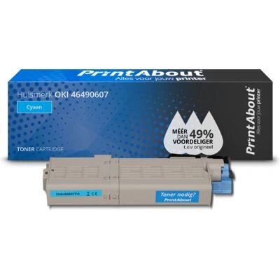 PrintAbout Cyan Toner Cartridge - Kompatibel mit OKI PrintAbout Cyan Toner Cartridge - Kompatibel mit OKI