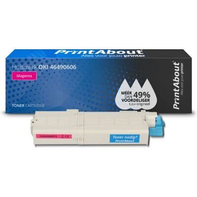 Toner PrintAbout 46490606 - Magenta Compatible avec OKI - Publicité Toner PrintAbout 46490606 - Magenta Compatible avec OKI - Publicité