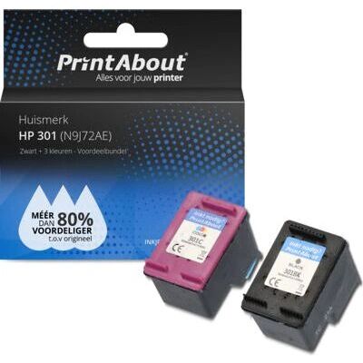 PrintAbout Cartouche d'encre N9J72AE - Noir + 3 couleurs - Pack multi PrintAbout Cartouche d'encre N9J72AE - Noir + 3 couleurs - Pack multi