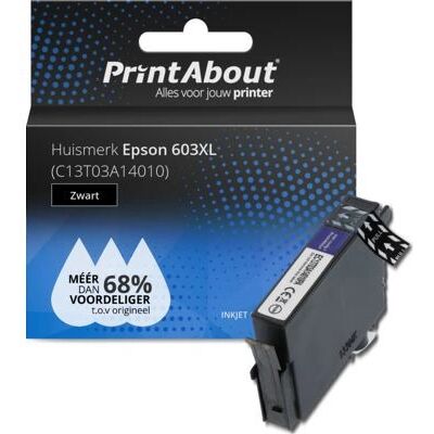 PrintAbout inktcartridge C13T03A14010 - Zwart - Hoge capaciteit Epson PrintAbout inktcartridge C13T03A14010 - Zwart - Hoge capaciteit Epson