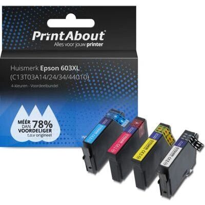 PrintAbout C13T03A14/24/34/44010 - Inktcartridge met hoge capaciteit PrintAbout C13T03A14/24/34/44010 - Inktcartridge met hoge capaciteit