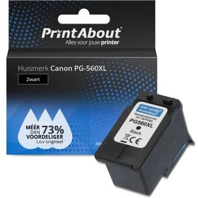 PrintAbout cartuccia inchiostro PG-560XL - Nero ad alta capacità - Per Canon PrintAbout cartuccia inchiostro PG-560XL - Nero ad alta capacità - Per Canon