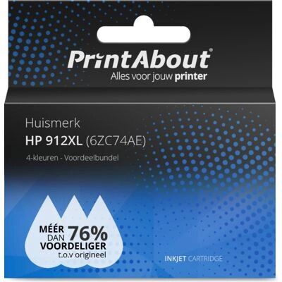 PrintAbout 912XL Mehrfarbige Tintenpatrone - Kompatibel mit HP PrintAbout 912XL Mehrfarbige Tintenpatrone - Kompatibel mit HP