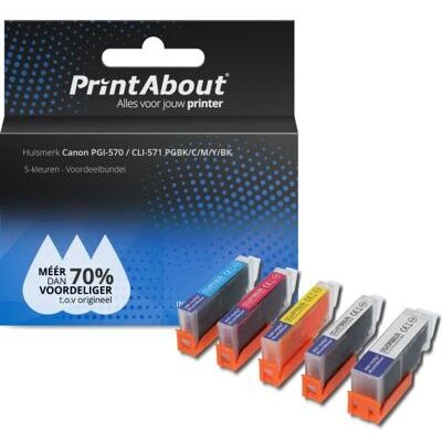 Canon PGI-570 / CLI-571 Mehrfarbige Tintenpatrone - 5er Pack Canon PGI-570 / CLI-571 Mehrfarbige Tintenpatrone - 5er Pack