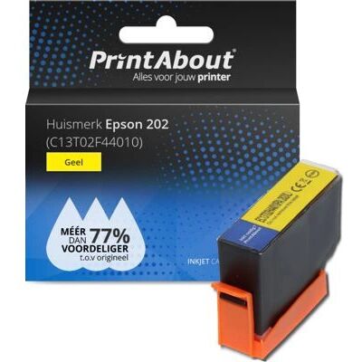 PrintAbout Epson 202 Gele Inktcartridge - Compatibel, Duurzaam, Kosteneffectief PrintAbout Epson 202 Gele Inktcartridge - Compatibel, Duurzaam, Kosteneffectief