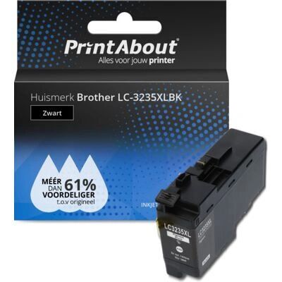 PrintAbout LC-3235XLBK Cartuccia d'inchiostro nera - Alta capacità - Per Brother PrintAbout LC-3235XLBK Cartuccia d'inchiostro nera - Alta capacità - Per Brother