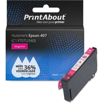 PrintAbout Cartuccia Magenta C13T07U340 - Compatibile Epson 407 PrintAbout Cartuccia Magenta C13T07U340 - Compatibile Epson 407