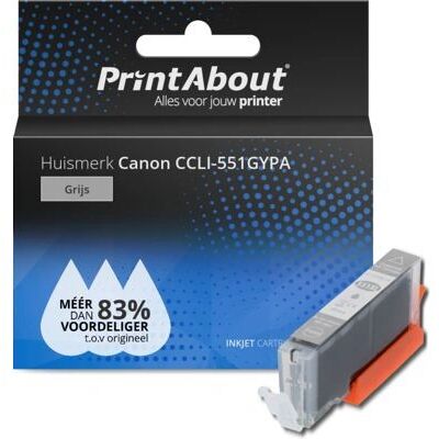 PrintAbout Cartuccia inchiostro Grigia CCLI-551GYPA - Accessorio Stampante PrintAbout Cartuccia inchiostro Grigia CCLI-551GYPA - Accessorio Stampante