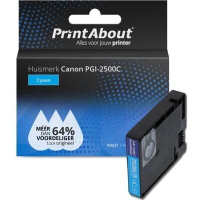 PrintAbout PGI-2500C Cyan Tintenpatrone - Kompatibel Canon Drucker PrintAbout PGI-2500C Cyan Tintenpatrone - Kompatibel Canon Drucker