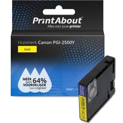 PrintAbout Cartouche d'encre PGI-2500Y Jaune - Compatible Canon - Publicité PrintAbout Cartouche d'encre PGI-2500Y Jaune - Compatible Canon - Publicité