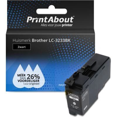 PrintAbout LC-3233BK Tintenpatrone - Schwarz - Kompatibel mit Brother PrintAbout LC-3233BK Tintenpatrone - Schwarz - Kompatibel mit Brother
