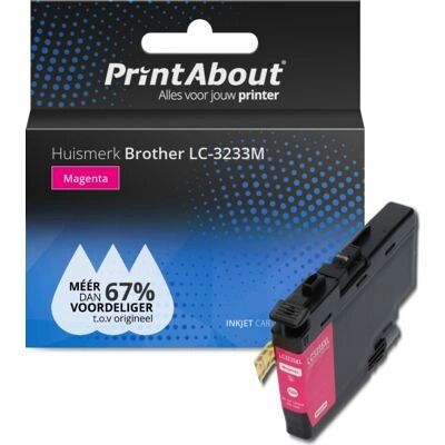 PrintAbout cartuccia inchiostro LC-3233M - Magenta - Compatibile con Brother PrintAbout cartuccia inchiostro LC-3233M - Magenta - Compatibile con Brother