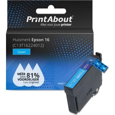 PrintAbout C13T16224012 Tintenpatrone Cyan - Kompatibel mit Epson PrintAbout C13T16224012 Tintenpatrone Cyan - Kompatibel mit Epson