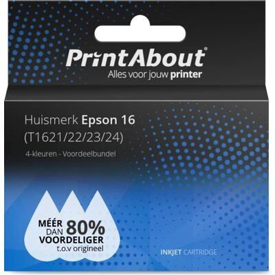 PrintAbout T1621/22/23/24 - 4-farbig Tintenpatrone - Epson Kompatibel PrintAbout T1621/22/23/24 - 4-farbig Tintenpatrone - Epson Kompatibel