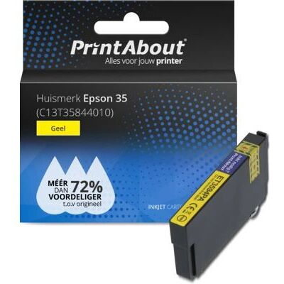PrintAbout C13T35844010 Tintenpatrone - Gelb - Kompatibel mit Epson PrintAbout C13T35844010 Tintenpatrone - Gelb - Kompatibel mit Epson