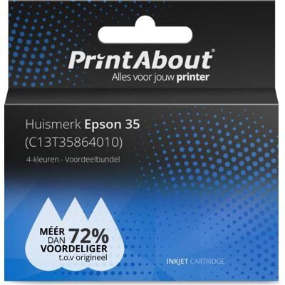 PrintAbout C13T35864010 - 4-farbige Tintenpatrone - Kompatibel mit Epson PrintAbout C13T35864010 - 4-farbige Tintenpatrone - Kompatibel mit Epson