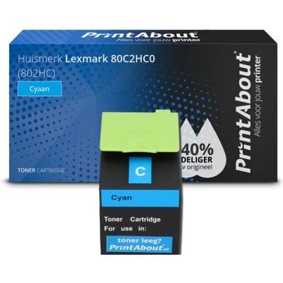 PrintAbout 80C2HC0 Cyan Toner - Hohe Kapazität - Druckerpatrone PrintAbout 80C2HC0 Cyan Toner - Hohe Kapazität - Druckerpatrone