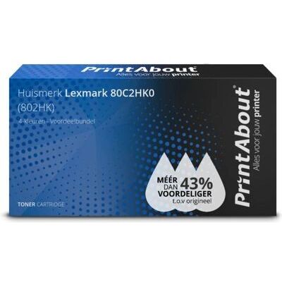 PrintAbout Lexmark 80C2HK0 - Hochkapazitäts-Multifarbtoner PrintAbout Lexmark 80C2HK0 - Hochkapazitäts-Multifarbtoner