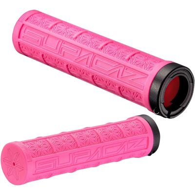 Supacaz Neon Pink Dvouvrstvá Dvojí Hustota Rukojeť - MTB Supacaz Neon Pink Dvouvrstvá Dvojí Hustota Rukojeť - MTB