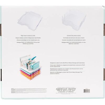 We R Memory Keepers 660476 Storage - Stackable Paper Trays - Transparent We R Memory Keepers 660476 Storage - Stackable Paper Trays - Transparent