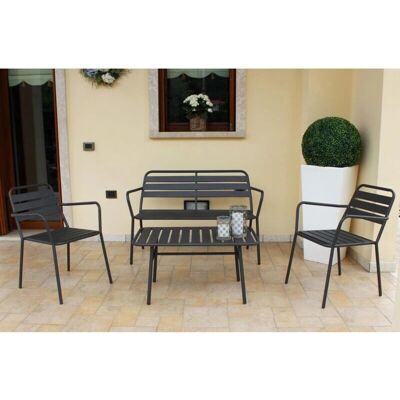 Conjunto de Jardín Sofia de Abitare La Ceramica - Gris Antracita Conjunto de Jardín Sofia de Abitare La Ceramica - Gris Antracita