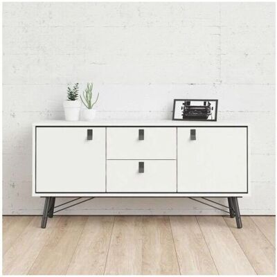 Madia Longarone di Abitare - 150x40cm, Bianco Opaco, 2 Ante, 2 Cassetti Madia Longarone di Abitare - 150x40cm, Bianco Opaco, 2 Ante, 2 Cassetti