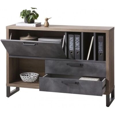 ABITARE Caesaroo - Comò Rovere e Grigio - 140cm ABITARE Caesaroo - Comò Rovere e Grigio - 140cm