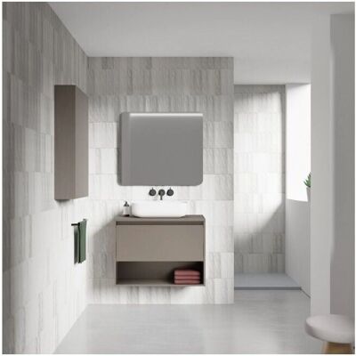 Abitare Montana fumé sablé - Mobile bagno - 80 cm Abitare Montana fumé sablé - Mobile bagno - 80 cm