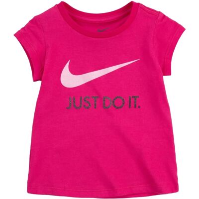 Nike Roze Swoosh T-shirt - Kind 4 Jaar Nike Roze Swoosh T-shirt - Kind 4 Jaar