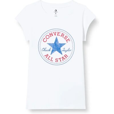 Converse White T-shirt for Kids - Sporty, Logo, Cotton Converse White T-shirt for Kids - Sporty, Logo, Cotton