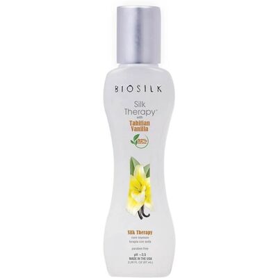 Traitement sans rinçage à la vanille de Tahiti Silk Therapy Biosilk - Soin capillaire - Publicité Traitement sans rinçage à la vanille de Tahiti Silk Therapy Biosilk - Soin capillaire - Publicité