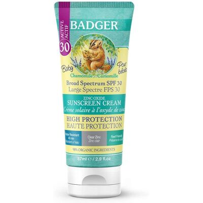 Crème Solaire Badger SPF 30 pour Bébé - Protection Solaire - Publicité Crème Solaire Badger SPF 30 pour Bébé - Protection Solaire - Publicité