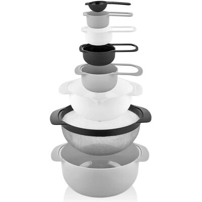 Herzberg 8-in-1 Küchen Set - Schüsseln & Messbecher Herzberg 8-in-1 Küchen Set - Schüsseln & Messbecher