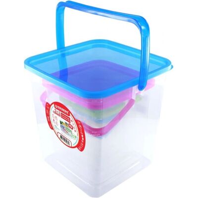 Herzberg 5-in-1 Würfelförmiger Lebensmittelbehälter-Set - Küchenzubehör Herzberg 5-in-1 Würfelförmiger Lebensmittelbehälter-Set - Küchenzubehör