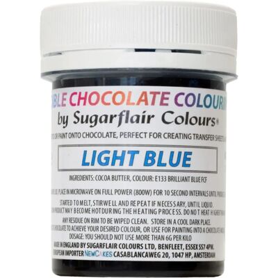 Sugarflair Hellblau Schokofarben - 35g - Schokofarben Sugarflair Hellblau Schokofarben - 35g - Schokofarben