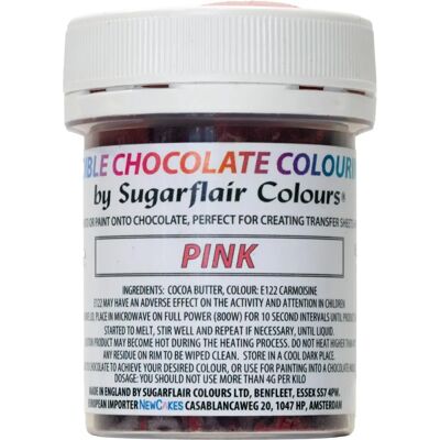 Sugarflair Rosa Schokoladenfarben - 35g - Schokoladenfarben Sugarflair Rosa Schokoladenfarben - 35g - Schokoladenfarben