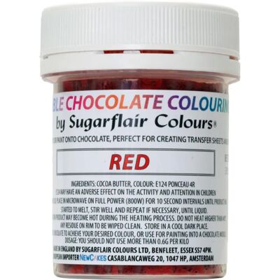 Sugarflair Rote Schokofarben - 35g - Schokoladenfarbe Sugarflair Rote Schokofarben - 35g - Schokoladenfarbe
