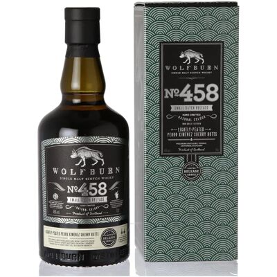 Wolfburn Nr. 458 Small Batch Release Leicht Geräuchert PX Sherry Butts 0,7l 46% Wolfburn Nr. 458 Small Batch Release Leicht Geräuchert PX Sherry Butts 0,7l 46%