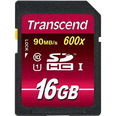 Transcend TS16GSDHC10U1 16GB Carte SDHC UHS-I Classe 10 - Mémoire - Publicité Transcend TS16GSDHC10U1 16GB Carte SDHC UHS-I Classe 10 - Mémoire - Publicité