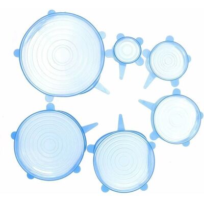 TEMPO DI SALDI - Couvercles en silicone extensibles 7-20 cm - 6 pièces - Couvercles TEMPO DI SALDI - Couvercles en silicone extensibles 7-20 cm - 6 pièces - Couvercles