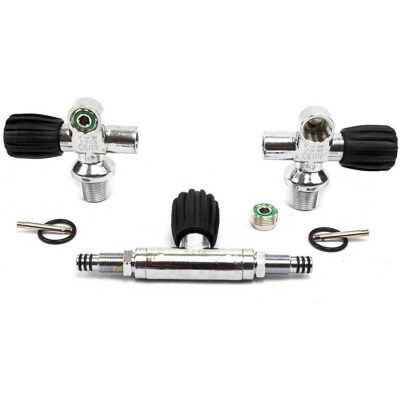 Válvula de Gas Metalsub Tankbibo con Manifold - 3/4 NPSM - 232 Bar - 12/15L Válvula de Gas Metalsub Tankbibo con Manifold - 3/4 NPSM - 232 Bar - 12/15L