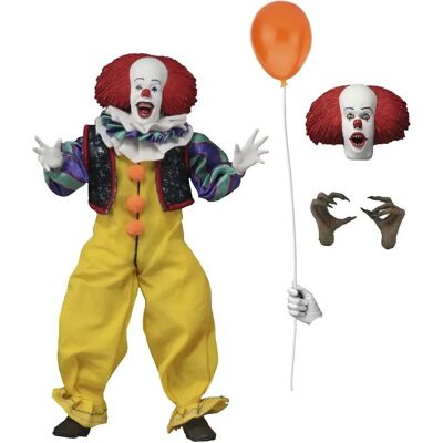 NECA Pennywise Action Figure 1990 - Clothed, 20cm - Horror Collectible NECA Pennywise Action Figure 1990 - Clothed, 20cm - Horror Collectible