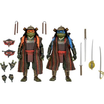 Zestaw Figurk Teenage Mutant Ninja Turtles - NECA - Leonardo & Michelangelo - 7 cali - TMNT Movie 3 Zestaw Figurk Teenage Mutant Ninja Turtles - NECA - Leonardo & Michelangelo - 7 cali - TMNT Movie 3