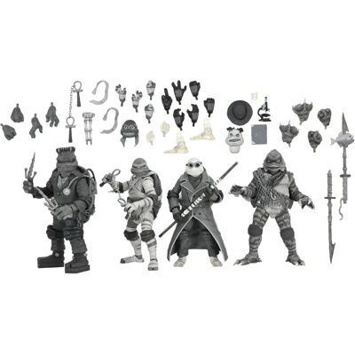 NECA Universal Monsters x Teenage Mutant Ninja Turtles - Black & White 4pack Af - Action Figures NECA Universal Monsters x Teenage Mutant Ninja Turtles - Black & White 4pack Af - Action Figures