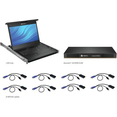 Vertiv Avocent LRA185KMM8D-205 Rack-Konsole - 19" - Schwarz Vertiv Avocent LRA185KMM8D-205 Rack-Konsole - 19" - Schwarz